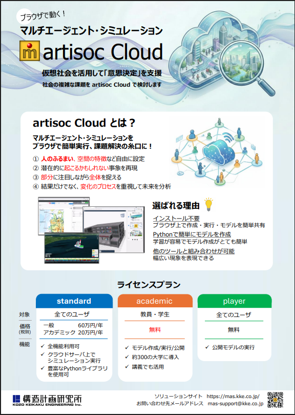 artisoc Cloud - MASコミュニティ - 構造計画研究所
